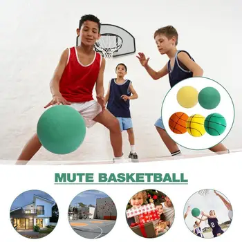 Stlmiť Basketbal | Mäkké Vnútorné Školenie Foam Ball | Pružný a Ľahký, Tichý Basketbal s Vysokou Odolnosťou Pokojnej Loptu fo